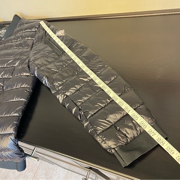 GUESS Men’s puffer bomber jacket in black, lightweight, size XL, NWOT - Picture 7 of 16